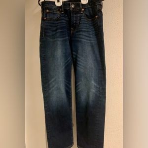 American Eagle-Mens 28X30 AirFlex Slim Straight Dark Denim Jeans